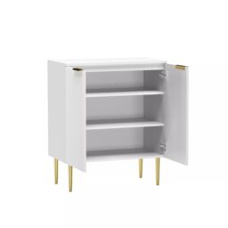 Hygrad Built to Survive Storage Cabinet Wooden Living Room Office Home Display Cabinet in White - thumbnail 5