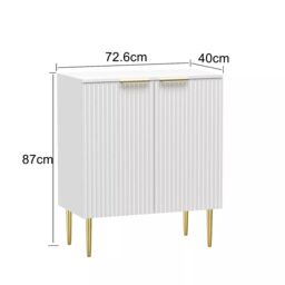 Hygrad Built to Survive Storage Cabinet Wooden Living Room Office Home Display Cabinet in White - thumbnail 3