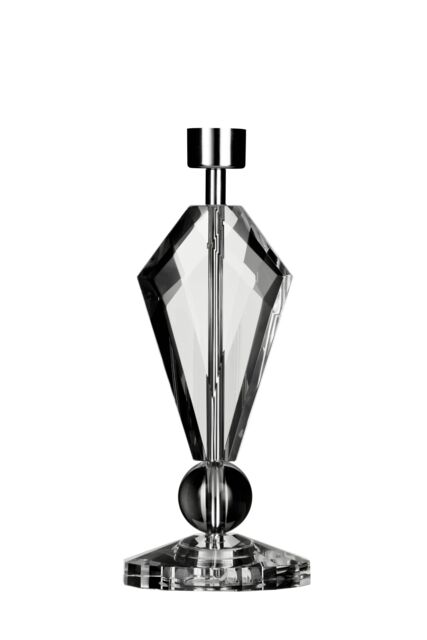 Orsina Glamorous Crystal Diamond Lamp Base, Sculpted Lighting Base, Crystal Foundation, Decorative Lamp Stand in Silver - image 1