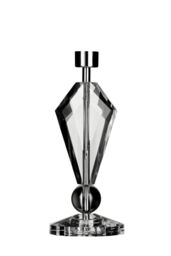 Orsina Glamorous Crystal Diamond Lamp Base, Sculpted Lighting Base, Crystal Foundation, Decorative Lamp Stand in Silver - thumbnail 2