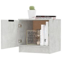 Berkfield Home Bedside Cabinet Concrete Grey 40x39x40 cm - Size: 40 x 39 x 40 cm - thumbnail 4