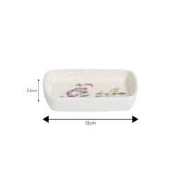 Showerdrape Meadow Wild Flowers Floral 3 Piece Bathroom Accessory Set in White - thumbnail 6