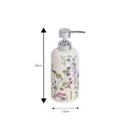 Showerdrape Meadow Wild Flowers Floral 3 Piece Bathroom Accessory Set in White - thumbnail 5