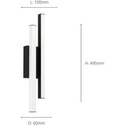 Loops Contemporary Black LED Wall Light for Modern Indoor Spaces - thumbnail 4