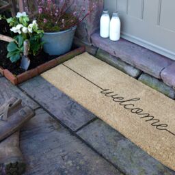 Artsy Mats Welcome Patio Doormat - Double Door 120x40cm in Black - Size: 40 cm x 120 cm - thumbnail 3