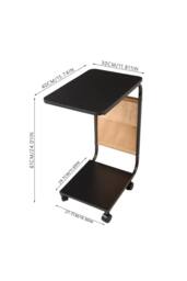 C Shape Side Table Equipped with Storage Bag in Black - thumbnail 9