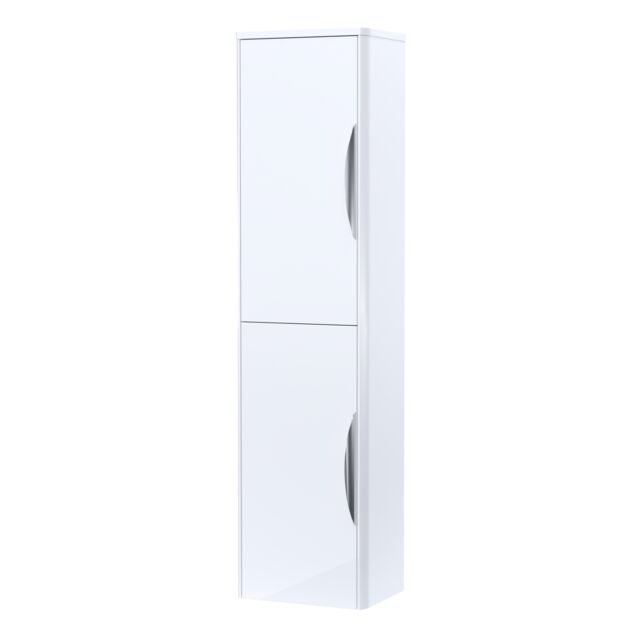 Balterley Wall Hung Tall Bathroom Storage Unit 1399 x 356 x 253mm - Gloss White - image 1