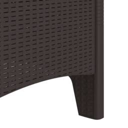 Berkfield Home Garden Chair Set of 2 Brown, Anthracite Plastic, Cushions in Brown - thumbnail 8