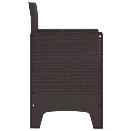 Berkfield Home Garden Chair Set of 2 Brown, Anthracite Plastic, Cushions in Brown - thumbnail 6