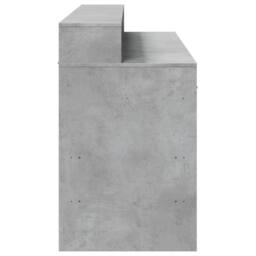 Berkfield Home Soft Desk with LED Lights Concrete Grey 140x55x91 cm Engineered Wood - Size: 140 x 55 x 91 cm - thumbnail 7