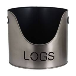 Hill Interiors Kindling Buckets & Matchstick Holder in Silver - thumbnail 4