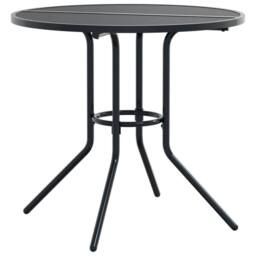 Berkfield Home Stackable Garden Chair Set 5 pcs Anthracite Powder-coated Steel in Black - thumbnail 3