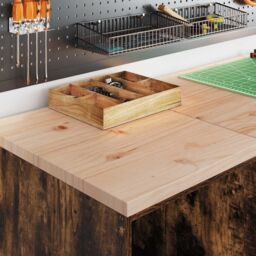 Berkfield Home Garage Storage Cabinet Smoked Oak 40x51x85 cm Solid Wood Pine in Brown - Size: 40 x 51 x 85 cm - thumbnail 4