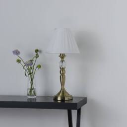 Pagazzi Edwina Antique Brass Touch Table Lamp in Gold - thumbnail 2