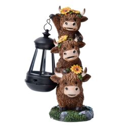 Obasyhig Style 1 Outdoor Solar Calf Sculpture Pendant Light in Brown - thumbnail 8