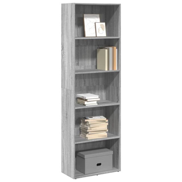 Berkfield Home Bookcase Grey Sonoma 60x30x189 cm Engineered Wood - Size: 60 x 30 x 189 cm - image 1