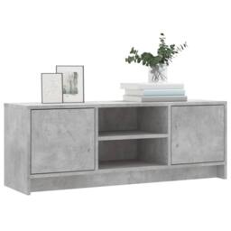 Berkfield Home TV Cabinet Concrete Grey 102x30x37.5 cm Engineered Wood - thumbnail 3
