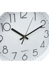 Living and Home 12 Inch Non-Ticking Wall Clock in White - thumbnail 4