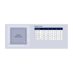 Clifton 700mm Square Shower Tray - STONE RESIN in White - thumbnail 2