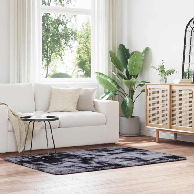Berkfield Home Shaggy Rug High Pile NAVARRA Dark Grey 120x170 cm Polyester - Size: Medium - image 1