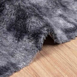 Berkfield Home Shaggy Rug High Pile NAVARRA Dark Grey 120x170 cm Polyester - Size: Medium - thumbnail 5