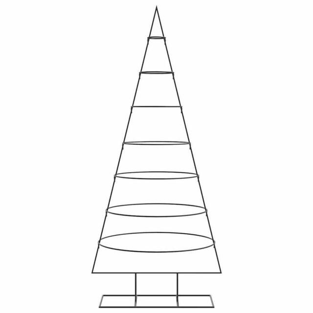 Berkfield Home Metal Christmas Tree for Decoration Black 180 cm - image 1