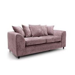 Abakus Direct Harriet Crushed Chenille 3 Seater Sofa in Pink - thumbnail 2