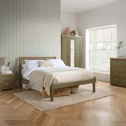Birlea 3 Door Mirror Wardrobe Highgate Farmhouse Shabby Chic in Olive - thumbnail 2