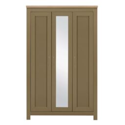 Birlea 3 Door Mirror Wardrobe Highgate Farmhouse Shabby Chic in Olive - thumbnail 6