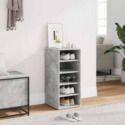 Berkfield Home Shoe Cabinet Concrete Grey 31.5x35x70 cm Engineered Wood - thumbnail 2