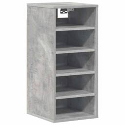 Berkfield Home Shoe Cabinet Concrete Grey 31.5x35x70 cm Engineered Wood - thumbnail 4
