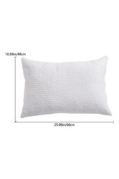 Living and Home Medium Support Shredded Memory Foam Pillow with Removable Washable Bamboo Fiber Honeycomb Pattern Cover, 66cm L x 48cm W - thumbnail 6