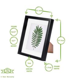 "Nicola Spring 3D Box Photo Frames - 8 x 10"" with 5 x 7"" Mount - Grey Mount - Pack of 5 in Light Brown" - thumbnail 4