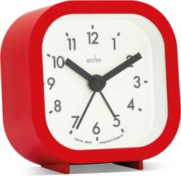 Acctim Robyn Mini Bedside Alarm Clock in Red - thumbnail 3