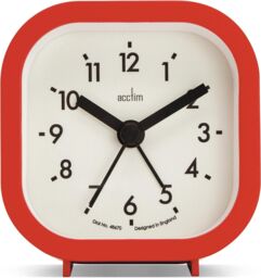 Acctim Robyn Mini Bedside Alarm Clock in Red - thumbnail 2