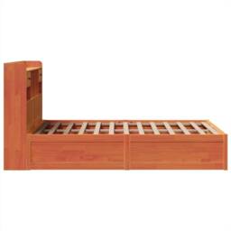 Berkfield Home Beautiful Bed Frame without Mattress Wax Brown 135x190 cm Double - thumbnail 6