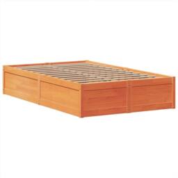 Berkfield Home Beautiful Bed Frame without Mattress Wax Brown 135x190 cm Double - thumbnail 5