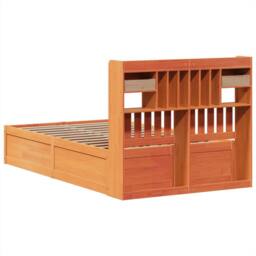 Berkfield Home Beautiful Bed Frame without Mattress Wax Brown 135x190 cm Double - thumbnail 7