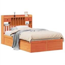 Berkfield Home Beautiful Bed Frame without Mattress Wax Brown 135x190 cm Double - thumbnail 3