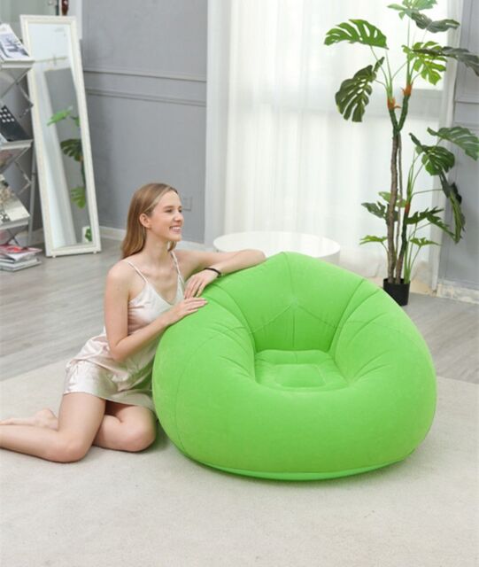 Leaper Foldable Casual & Comfortable Inflatable Sofa - 5 Colors in Green - image 1