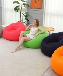 Leaper Foldable Casual & Comfortable Inflatable Sofa - 5 Colors in Green - thumbnail 3