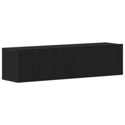 Berkfield Home TV Cabinet Black Oak 120x30x30.5 cm Engineered Wood - thumbnail 1