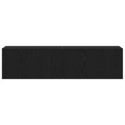 Berkfield Home TV Cabinet Black Oak 120x30x30.5 cm Engineered Wood - thumbnail 6