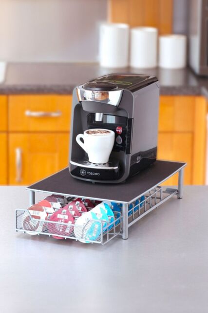 Neo 60 Pod Tassimo Coffee Capsule Storage Stand & Drawer in Silver - image 1