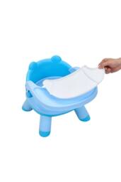 Living and Home Baby Feeding Chair with Tray for Toddler in Blue - thumbnail 3