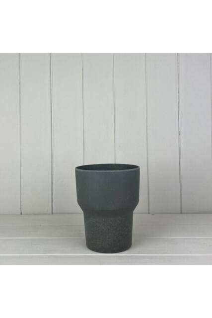 KDMD Earthy Anthracite Bamboo Minimalist Orchid Pot in Grey - image 1