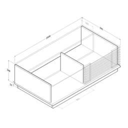 KUDL HOME Coffee Table in Walnut - thumbnail 3