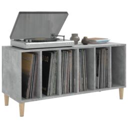 Berkfield Home Record Cabinet Concrete Grey 100x38x48 cm Engineered Wood - Size: 100 x 38 x 48 cm - thumbnail 4