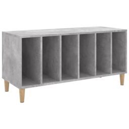 Berkfield Home Record Cabinet Concrete Grey 100x38x48 cm Engineered Wood - Size: 100 x 38 x 48 cm - thumbnail 2