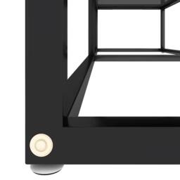 Berkfield Home TV Cabinet Black 140x40x40.5 cm Tempered Glass - thumbnail 5